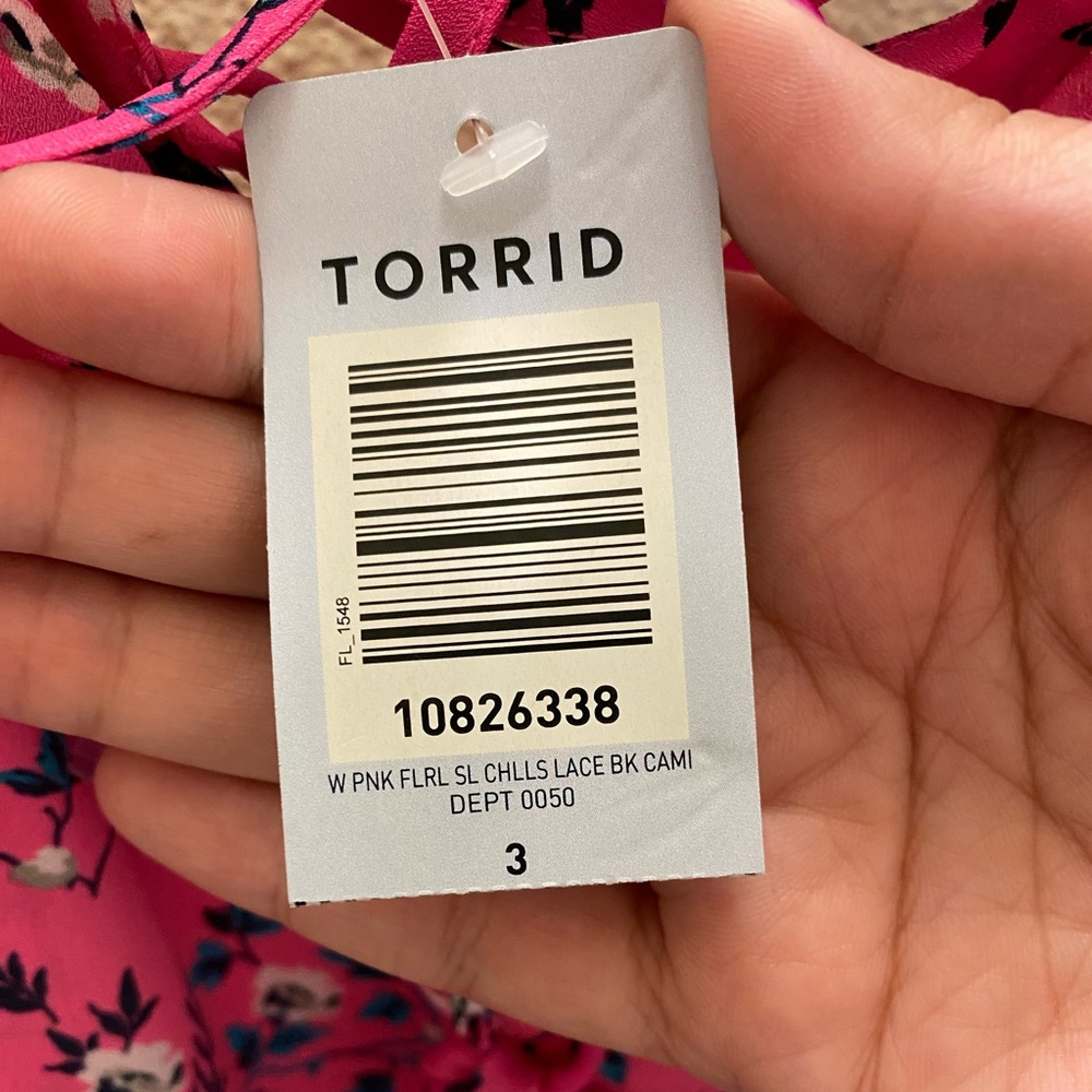 NWT pink floral torrid tank top - Picture 3 of 3